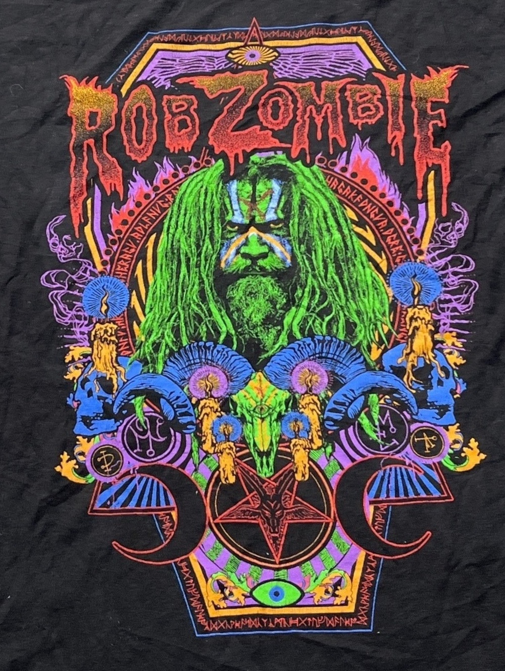 Rob Zombie Preowned Medium Cropped Neckline T-shirt